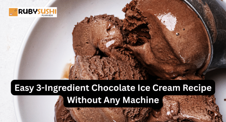 Easy 3-Ingredient Chocolate Ice Cream Recipe Without Any Machine